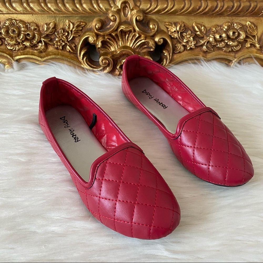 Dirty Laundry Quilted Red Flats